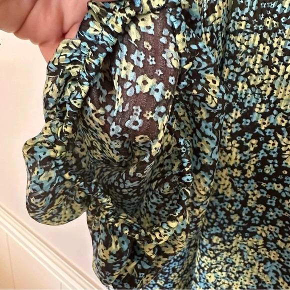 Steve Madden Women’s 3/4 Sleeve Square Neck Black Multi Floral Top Size 2X NWT - Picture 7 of 8